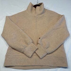 CALIA by Carrie Underwood Beige Textured Funnel Neck Sweater